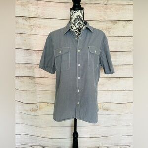 MICHAEL Michael Kors Men’s Plaid Short Sleeve Pocket Button Down Cotton Shirt